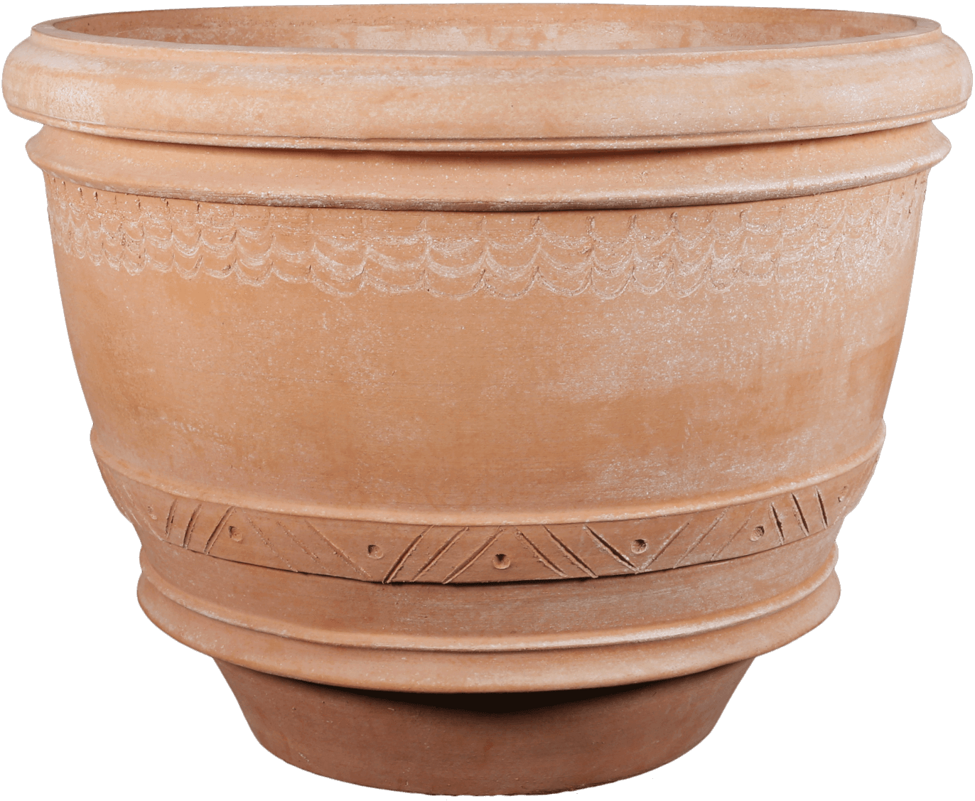 Vaso Decorato in Terracotta d'Impruneta