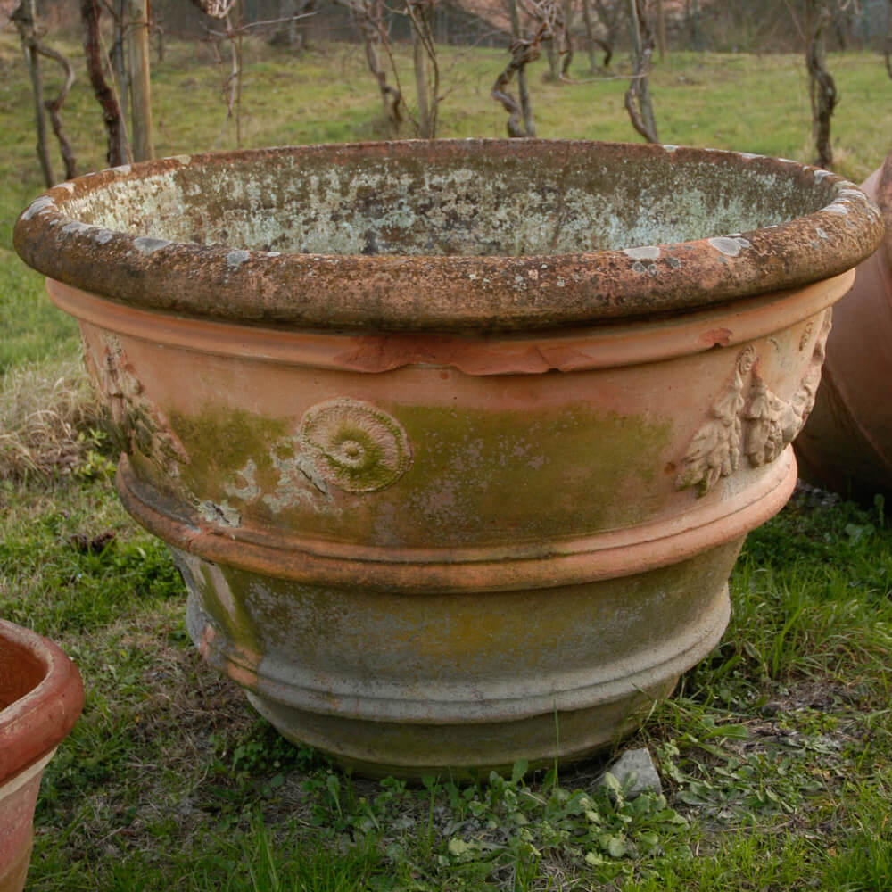 Antique Terracotta Garden Pots from Impruneta, Italy
